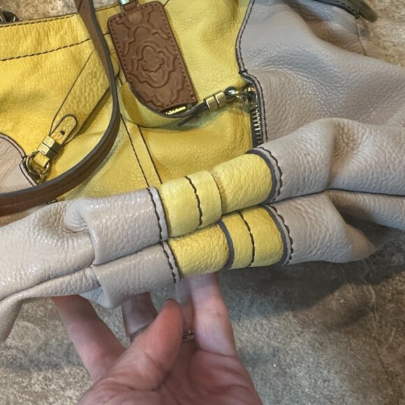 OrYany Handbag Victoria Dove Colorblock Pebble Grain Leather Bag Crossbody Hobo - Picture 9 of 16